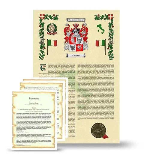 Corzine Armorial History and Symbolism package