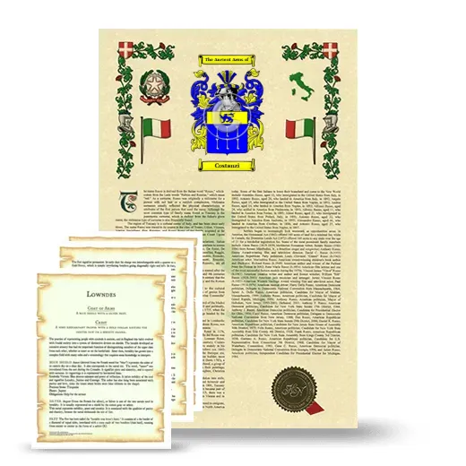 Costanzi Armorial History and Symbolism package
