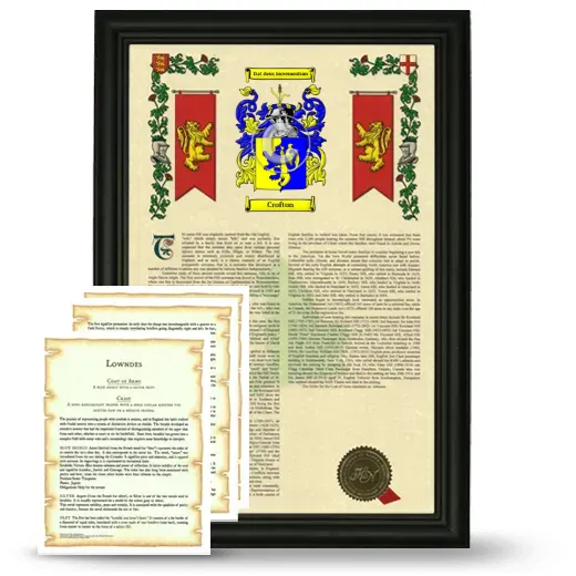 Crofton Framed Armorial History and Symbolism - Black