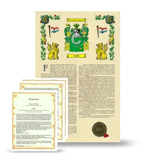 Cuyler Armorial History and Symbolism package