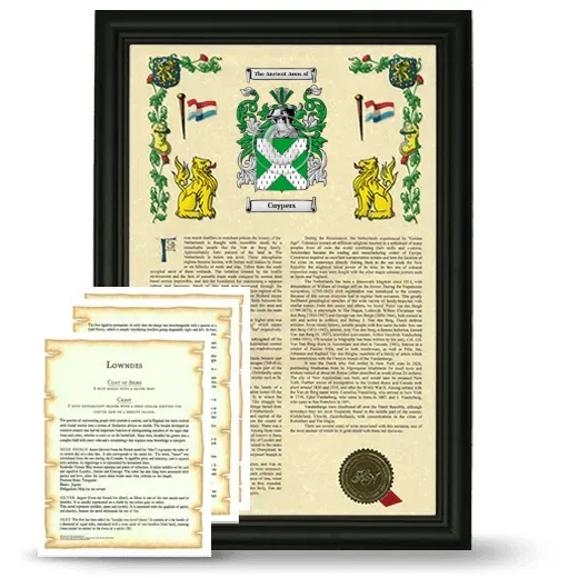 Cuypers Framed Armorial History and Symbolism - Black