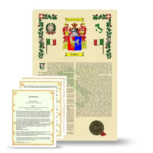 D'adamo Armorial History and Symbolism package