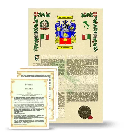 D'ambrosi Armorial History and Symbolism package