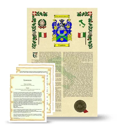 D'amiens Armorial History and Symbolism package
