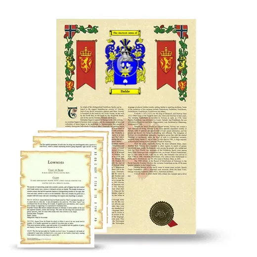 Dahle Armorial History and Symbolism package