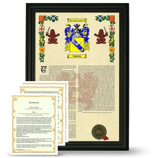 Dalkeith Framed Armorial History and Symbolism - Black