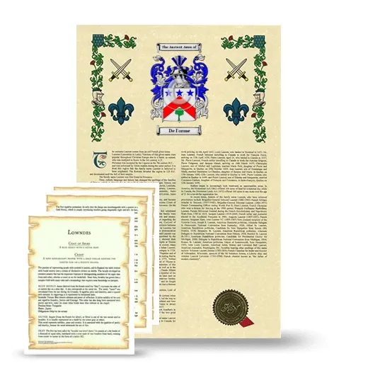 De l'orme Armorial History and Symbolism package