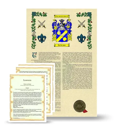 De la cour Armorial History and Symbolism package