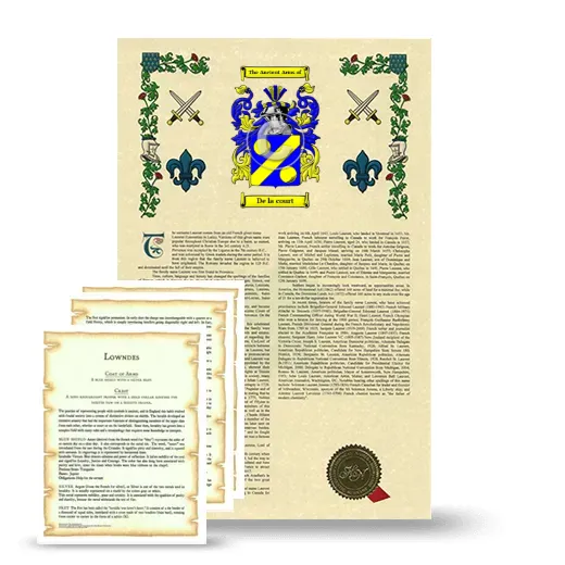 De la court Armorial History and Symbolism package