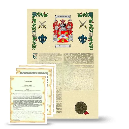De larose Armorial History and Symbolism package