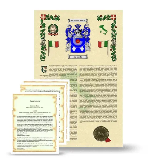 De santa Armorial History and Symbolism package