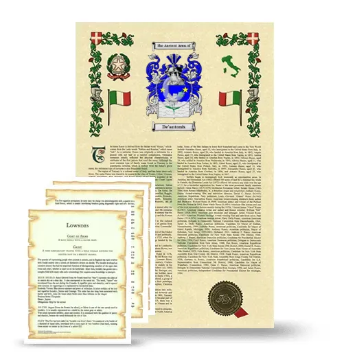 De'antonis Armorial History and Symbolism package