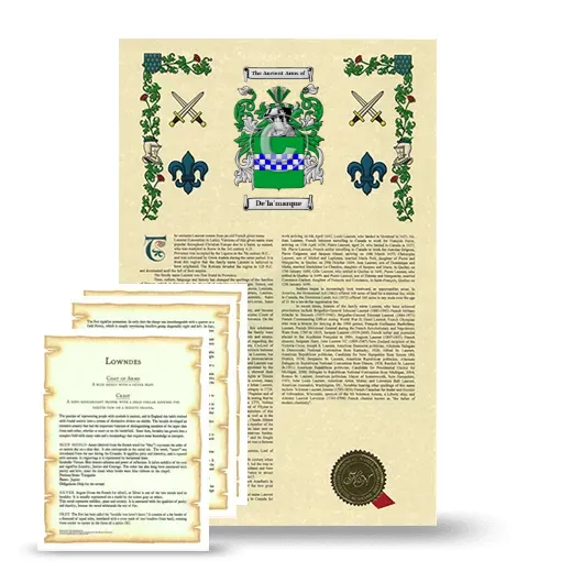 De'la'marque Armorial History and Symbolism package