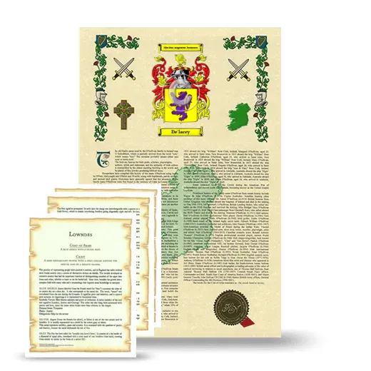 De'lacey Armorial History and Symbolism package
