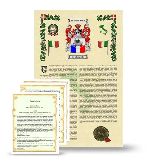 De-clemente Armorial History and Symbolism package