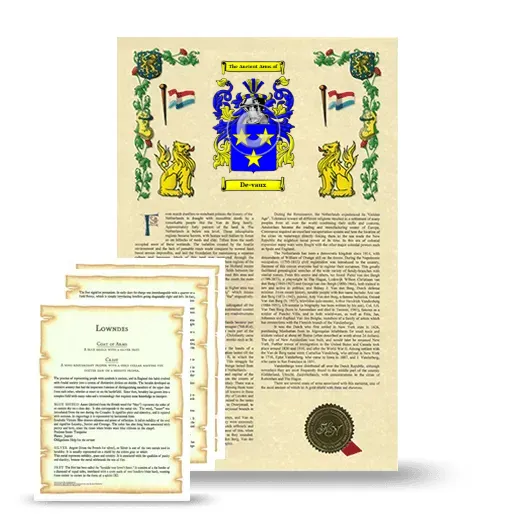 De-vaux Armorial History and Symbolism package