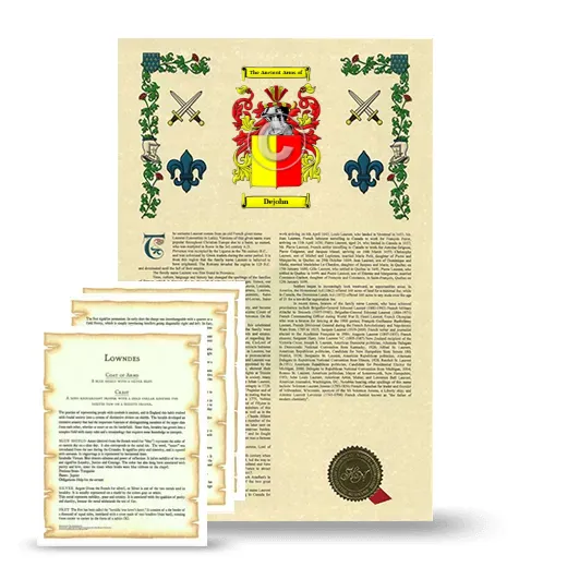 Dejohn Armorial History and Symbolism package