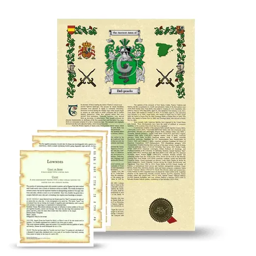 Del-prado Armorial History and Symbolism package