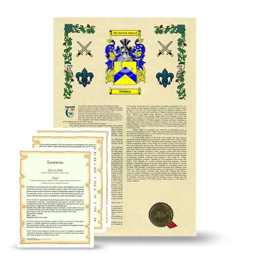 Delamy Armorial History and Symbolism package