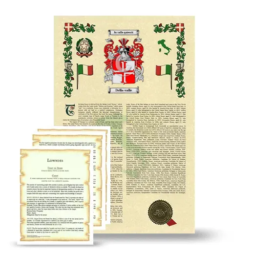 Della-valle Armorial History and Symbolism package