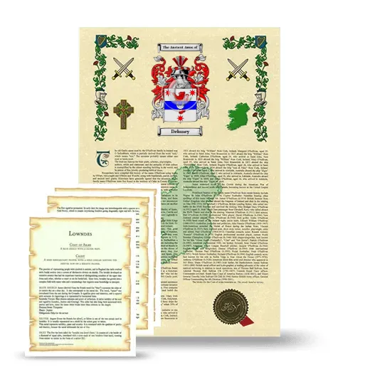 Deluney Armorial History and Symbolism package