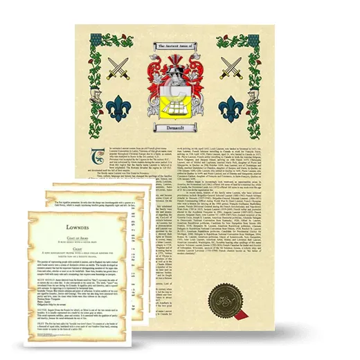 Denault Armorial History and Symbolism package