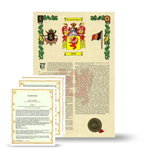 Dieck Armorial History and Symbolism package