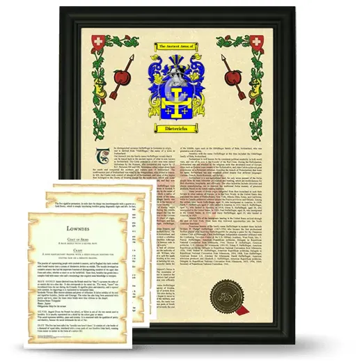 Dieterichs Framed Armorial History and Symbolism - Black
