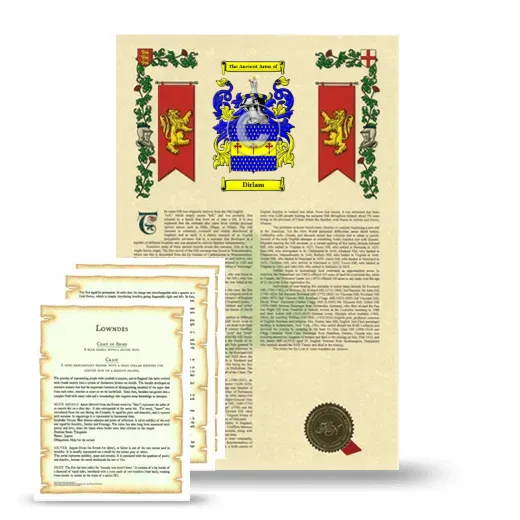 Dirlam Armorial History and Symbolism package