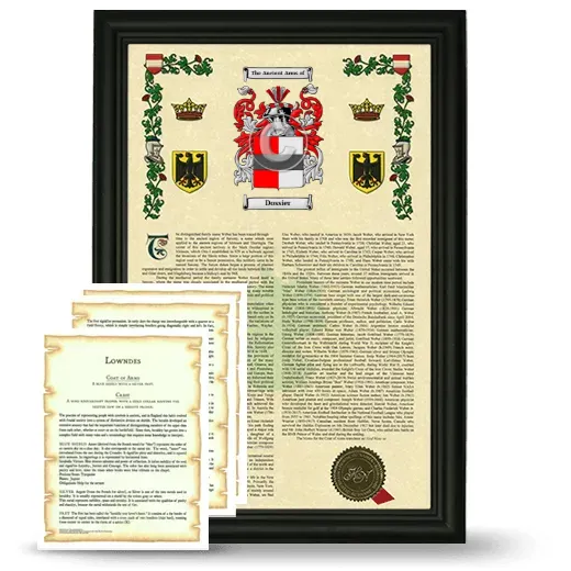 Dossier Framed Armorial History and Symbolism - Black