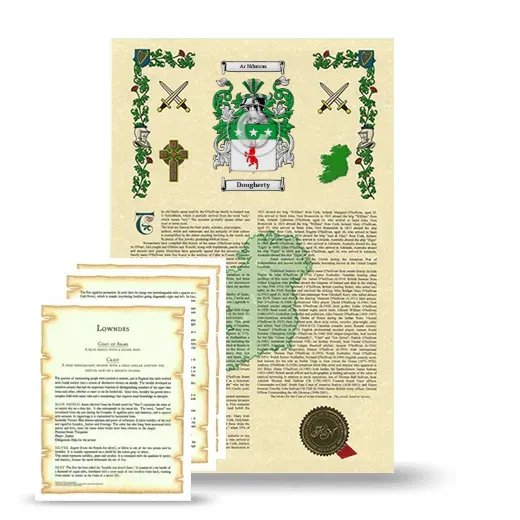 Dougherty Armorial History and Symbolism package