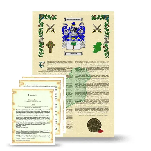 Dowlin Armorial History and Symbolism package