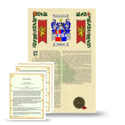 Drinkwine Armorial History and Symbolism package