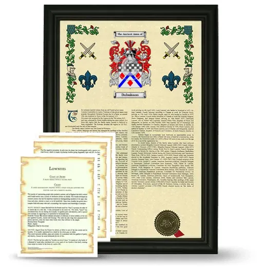 Dubuisson Framed Armorial History and Symbolism - Black