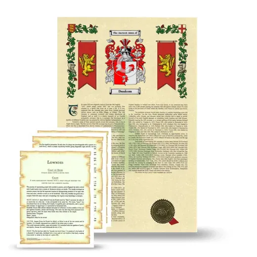 Dunkom Armorial History and Symbolism package