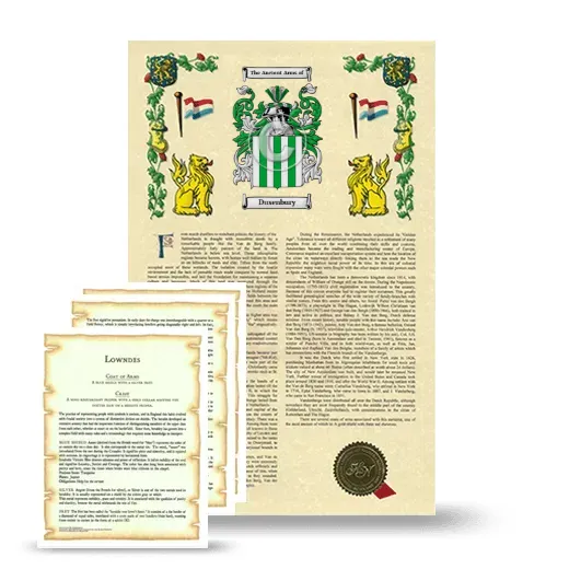 Dusenbury Armorial History and Symbolism package