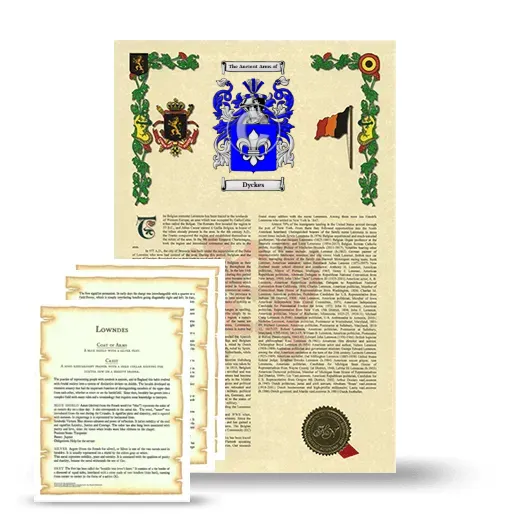 Dyckes Armorial History and Symbolism package