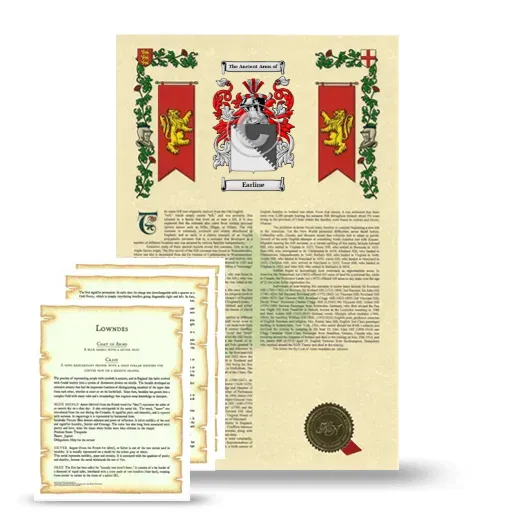 Earline Armorial History and Symbolism package