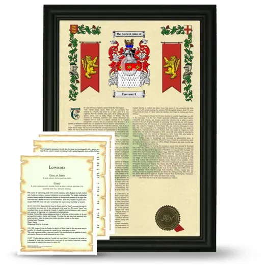 Eascourt Framed Armorial History and Symbolism - Black