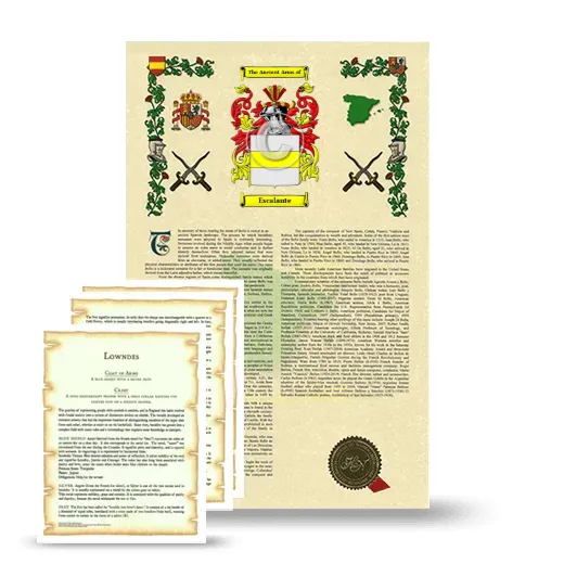 Escalante Armorial History and Symbolism package