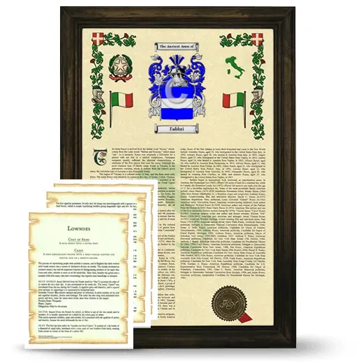 Fabbri Framed Armorial History and Symbolism - Brown