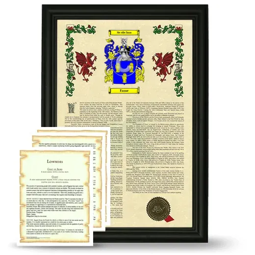 Fame Framed Armorial History and Symbolism - Black