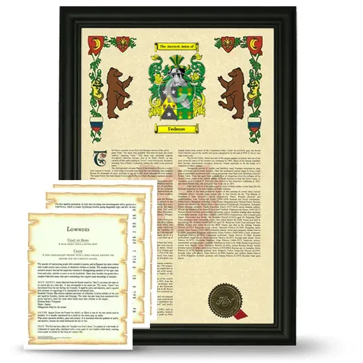 Federov Framed Armorial History and Symbolism - Black