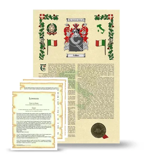 Folino Armorial History and Symbolism package
