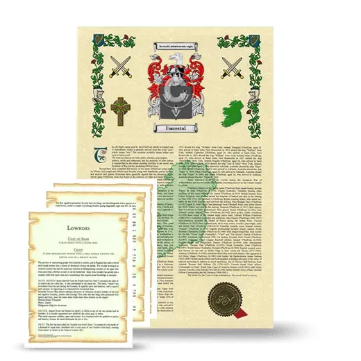Forrestal Armorial History and Symbolism package