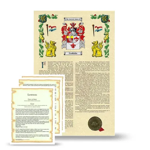 Fredricks Armorial History and Symbolism package