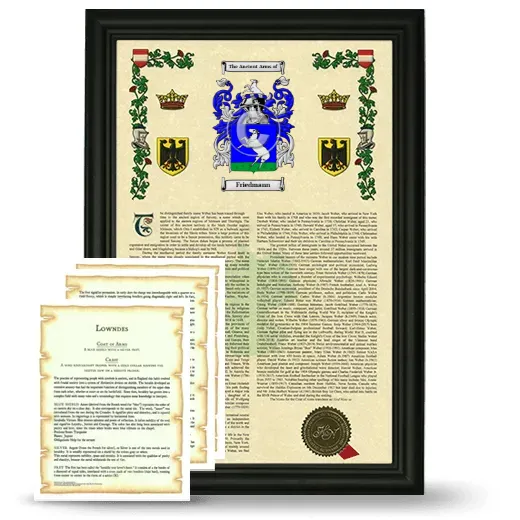 Friedmann Framed Armorial History and Symbolism - Black