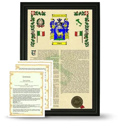 Göbels Framed Armorial History and Symbolism - Black