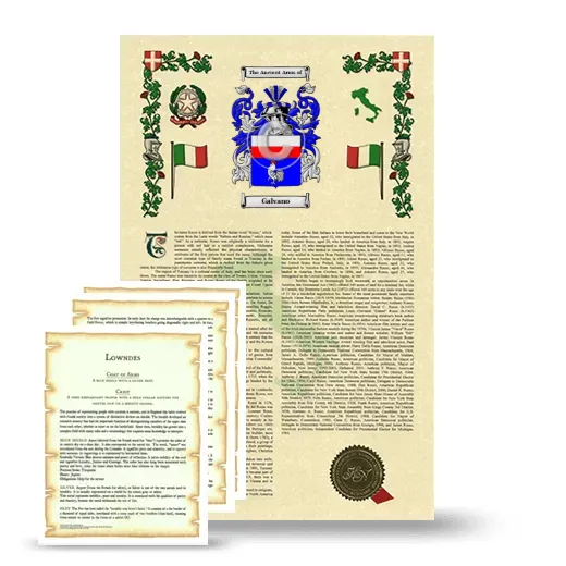 Galvano Armorial History and Symbolism package