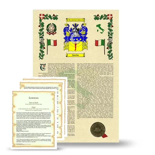 Gamba Armorial History and Symbolism package